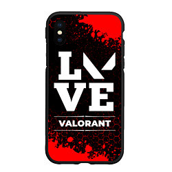 Чехол iPhone XS Max матовый Valorant love классика, цвет: 3D-черный