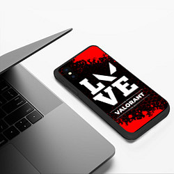 Чехол iPhone XS Max матовый Valorant love классика, цвет: 3D-черный — фото 2