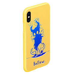 Чехол iPhone XS Max матовый Hollow Рыцарь в синем градиенте Hollow Knight, цвет: 3D-желтый — фото 2