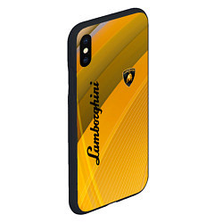 Чехол iPhone XS Max матовый Lamborghini - абстракция, цвет: 3D-черный — фото 2