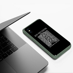 Чехол iPhone XS Max матовый Joy Division - unknown pleasures, цвет: 3D-темно-зеленый — фото 2