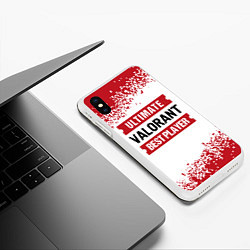 Чехол iPhone XS Max матовый Valorant: Best Player Ultimate, цвет: 3D-белый — фото 2