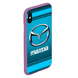 Чехол iPhone XS Max матовый Мазда - абстракция, цвет: 3D-фиолетовый — фото 2