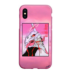 Чехол iPhone XS Max матовый EVANGELION PINK Берсерк mode, цвет: 3D-малиновый