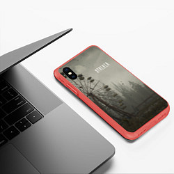 Чехол iPhone XS Max матовый STALKER Колесо Обозрения, цвет: 3D-красный — фото 2