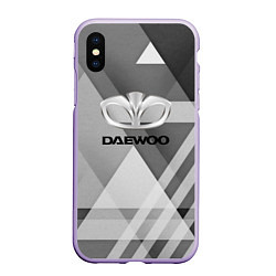 Чехол iPhone XS Max матовый Daewoo - logo, цвет: 3D-светло-сиреневый