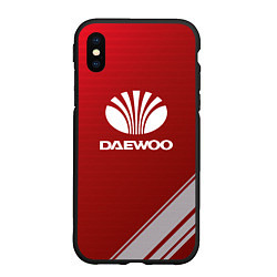 Чехол iPhone XS Max матовый Daewoo - sport, цвет: 3D-черный