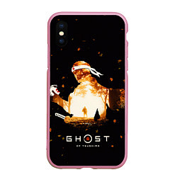 Чехол iPhone XS Max матовый Дзин Сакай в лесу, цвет: 3D-розовый