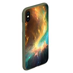 Чехол iPhone XS Max матовый Крыло звезды, цвет: 3D-темно-зеленый — фото 2