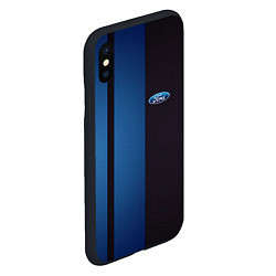 Чехол iPhone XS Max матовый Ford - три полосы, цвет: 3D-черный — фото 2
