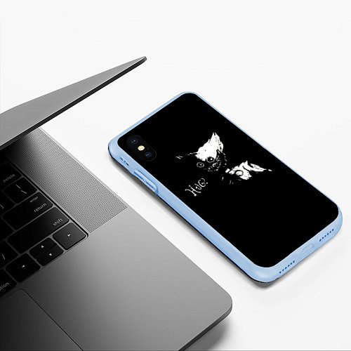 Чехол iPhone XS Max матовый POPPY PLAYTIME ХАГИ ВАГИ В ТЕНИ / 3D-Голубой – фото 3
