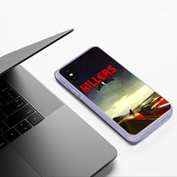 Чехол iPhone XS Max матовый Battle Born - The Killers, цвет: 3D-светло-сиреневый — фото 2