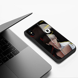 Чехол iPhone XS Max матовый BTS Kim Taehyung, цвет: 3D-черный — фото 2