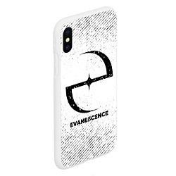 Чехол iPhone XS Max матовый Evanescence с потертостями на светлом фоне, цвет: 3D-белый — фото 2