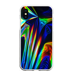 Чехол iPhone XS Max матовый Волнообразные абстрактные линии