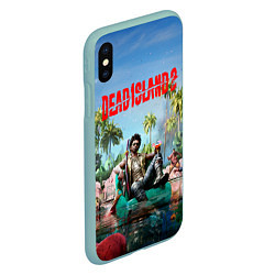Чехол iPhone XS Max матовый Dead island 2 главный герой, цвет: 3D-мятный — фото 2