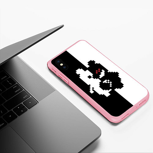 Чехол iPhone XS Max матовый Monokuma pixel / 3D-Баблгам – фото 3