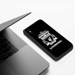 Чехол iPhone XS Max матовый Liverpool sport на темном фоне, цвет: 3D-черный — фото 2