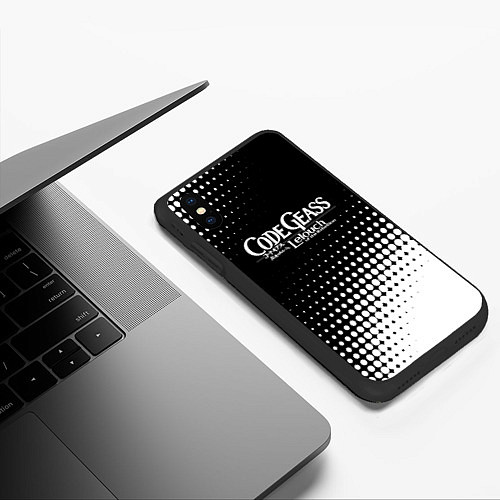 Чехол iPhone XS Max матовый Code geass Абстракция / 3D-Черный – фото 3