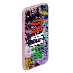 Чехол iPhone XS Max матовый Avant-garde color texture - Milano, цвет: 3D-розовый — фото 2