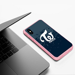 Чехол iPhone XS Max матовый Twice - абстракция, цвет: 3D-баблгам — фото 2