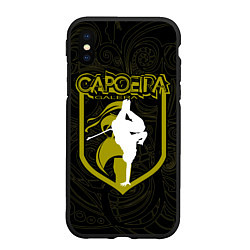 Чехол iPhone XS Max матовый Capoeira Galera, цвет: 3D-черный