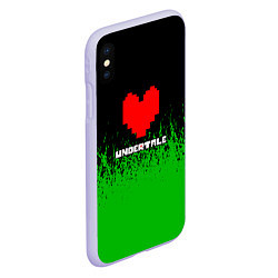 Чехол iPhone XS Max матовый Undertale - зеленая трава, цвет: 3D-светло-сиреневый — фото 2