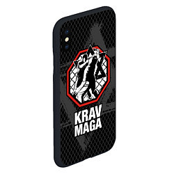 Чехол iPhone XS Max матовый Krav-maga octagon, цвет: 3D-черный — фото 2