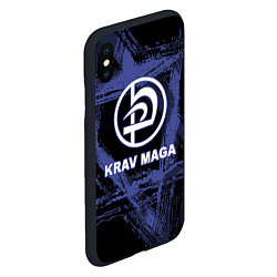 Чехол iPhone XS Max матовый Krav-maga tactical defense system emblem, цвет: 3D-черный — фото 2