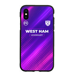 Чехол iPhone XS Max матовый West Ham legendary sport grunge, цвет: 3D-черный