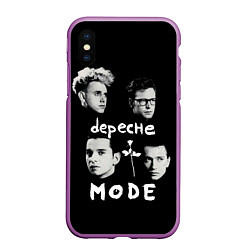 Чехол iPhone XS Max матовый Depeche Mode portrait, цвет: 3D-фиолетовый