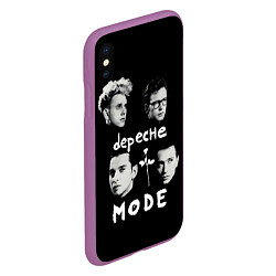 Чехол iPhone XS Max матовый Depeche Mode portrait, цвет: 3D-фиолетовый — фото 2