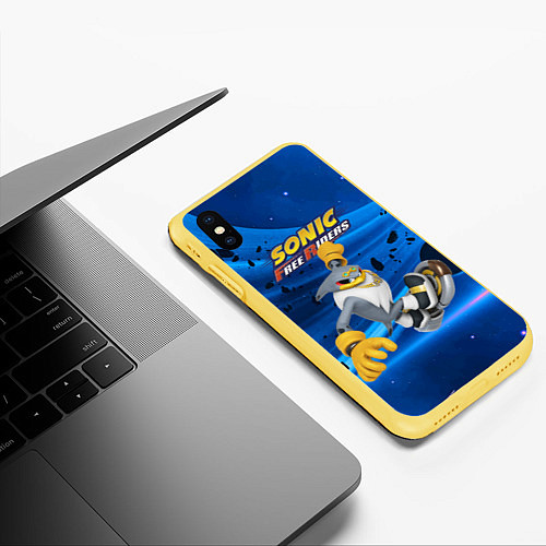 Чехол iPhone XS Max матовый Albatross - Sonic Free Riders - Video game / 3D-Желтый – фото 3