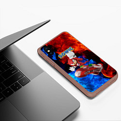 Чехол iPhone XS Max матовый Knuckles Echidna - Sonic - Video game, цвет: 3D-коричневый — фото 2