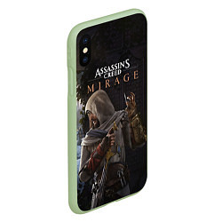 Чехол iPhone XS Max матовый Скрытый Басим Assassins creed mirage, цвет: 3D-салатовый — фото 2