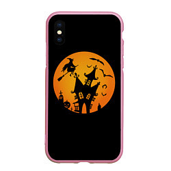 Чехол iPhone XS Max матовый Сказочная ночь на Хэллоуин, цвет: 3D-розовый