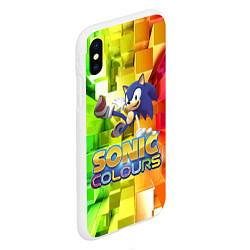 Чехол iPhone XS Max матовый Sonic Colours - Hedgehog - Video game, цвет: 3D-белый — фото 2