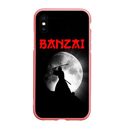 Чехол iPhone XS Max матовый Banzai - самурай, цвет: 3D-баблгам