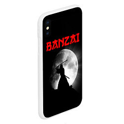Чехол iPhone XS Max матовый Banzai - самурай, цвет: 3D-белый — фото 2