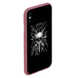Чехол iPhone XS Max матовый Могила воина, цвет: 3D-малиновый — фото 2