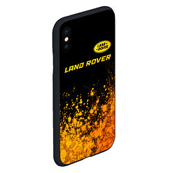 Чехол iPhone XS Max матовый Land Rover - gold gradient: символ сверху, цвет: 3D-черный — фото 2