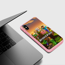 Чехол iPhone XS Max матовый Дмитрий Minecraft, цвет: 3D-баблгам — фото 2