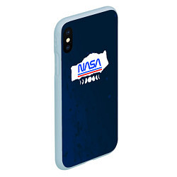 Чехол iPhone XS Max матовый Nasa - планеты, цвет: 3D-голубой — фото 2