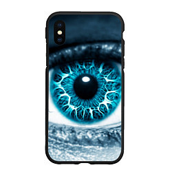 Чехол iPhone XS Max матовый Инопланетный глаз, цвет: 3D-черный