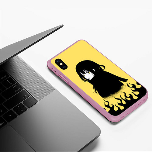 Чехол iPhone XS Max матовый Miko art / 3D-Розовый – фото 3