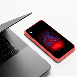 Чехол iPhone XS Max матовый Stranger Things - monster, цвет: 3D-красный — фото 2