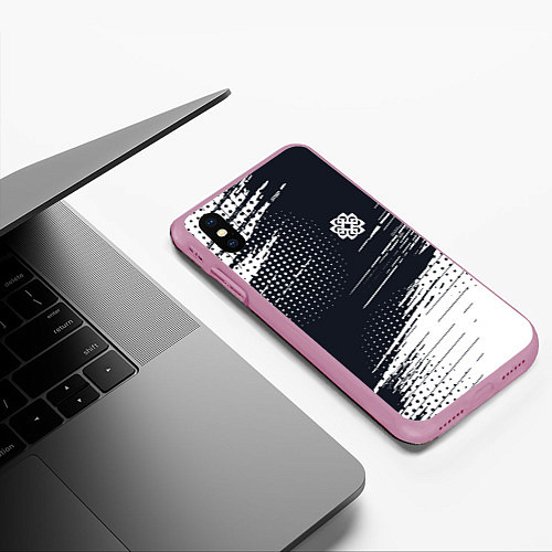Чехол iPhone XS Max матовый Breaking benjamin абстракция / 3D-Розовый – фото 3