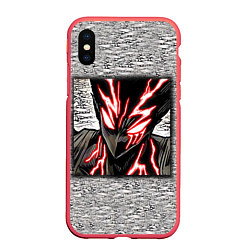 Чехол iPhone XS Max матовый Garou Rage Mode, цвет: 3D-красный