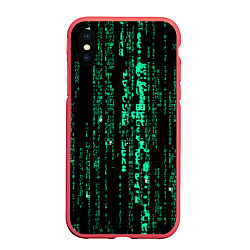 Чехол iPhone XS Max матовый Программное кодирование, цвет: 3D-красный