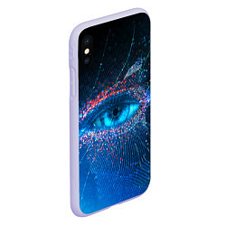 Чехол iPhone XS Max матовый Цифровой глаз, цвет: 3D-светло-сиреневый — фото 2